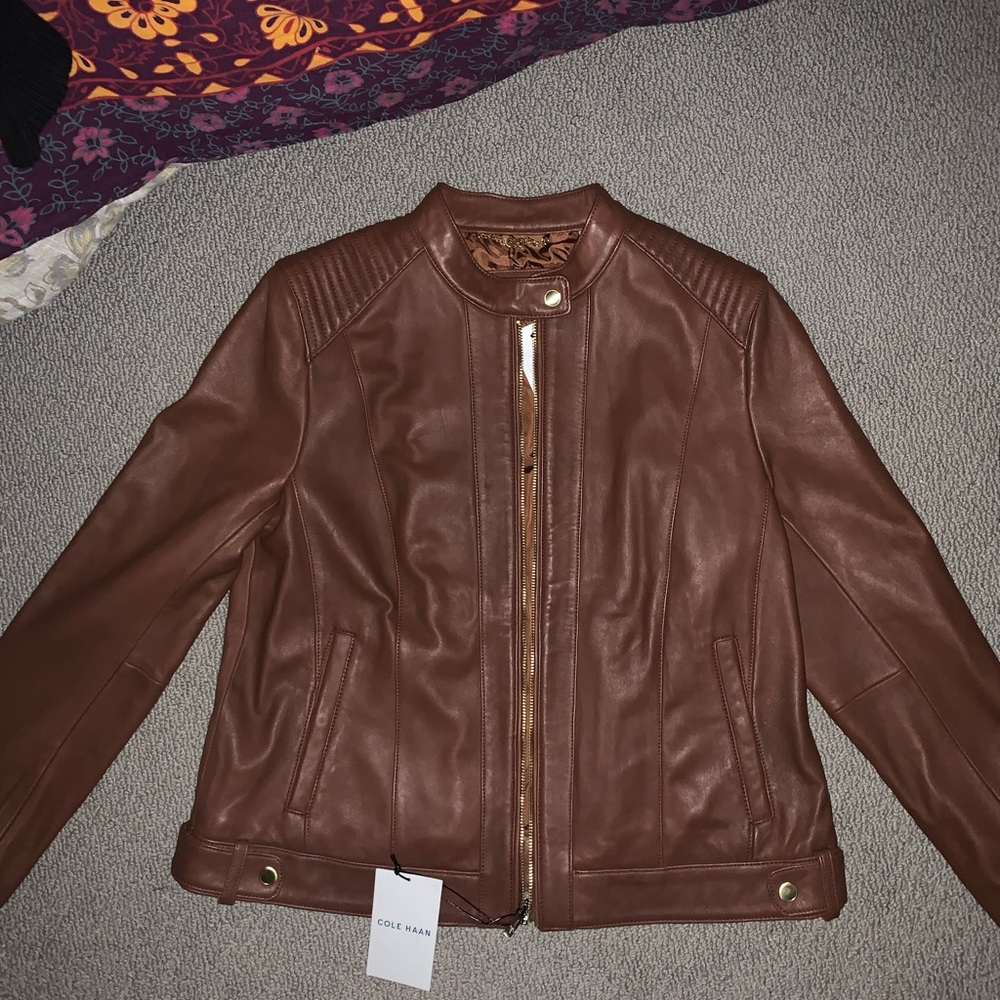 Cole haan REAL LEATHER coat